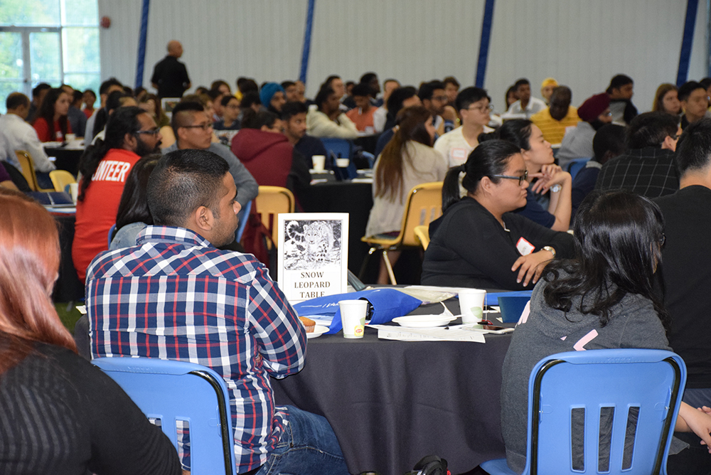 Around 400 international students attended orientation at the Hangar to learn more about Lakehead University, Thunder Bay and Canada.