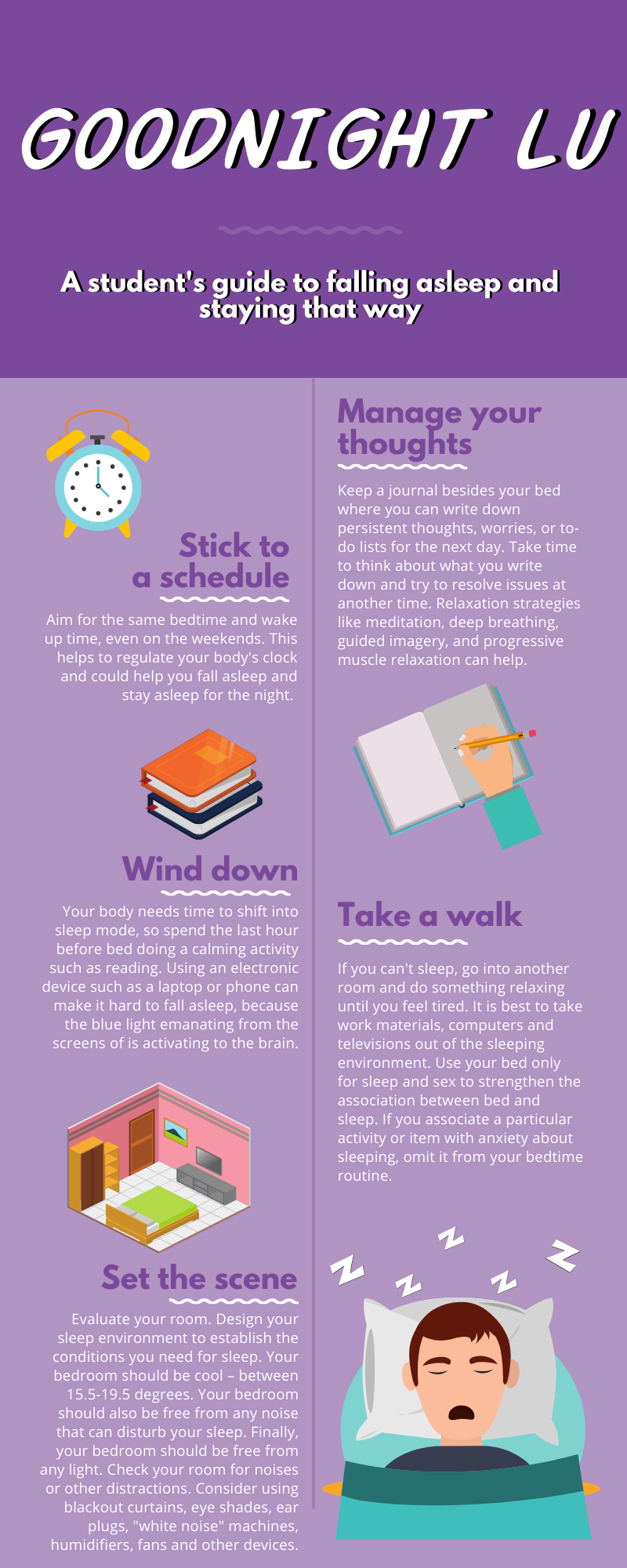 Sleep habits infographic. This is bad to have on our website.