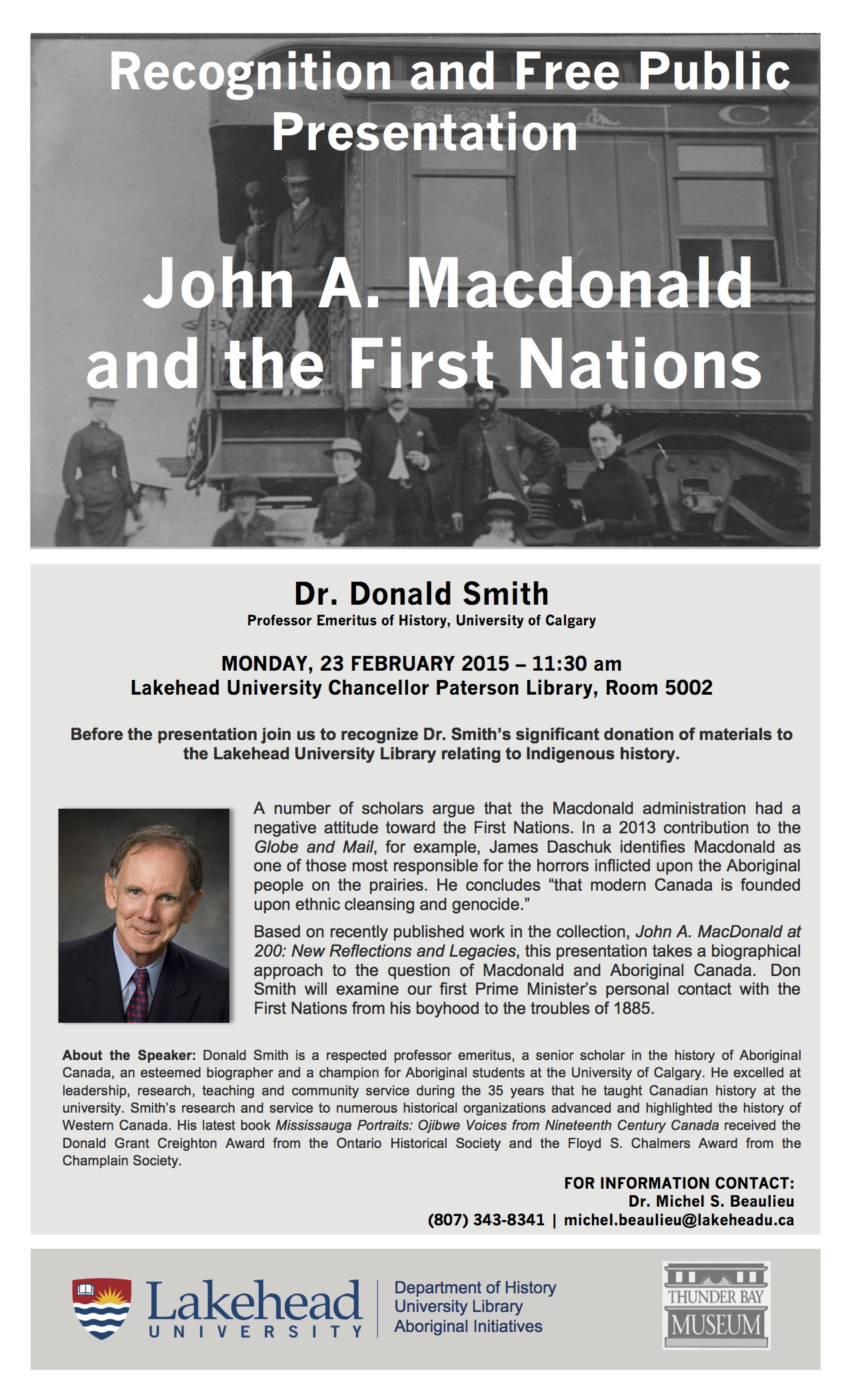 Poster for Donald Smith Presentation