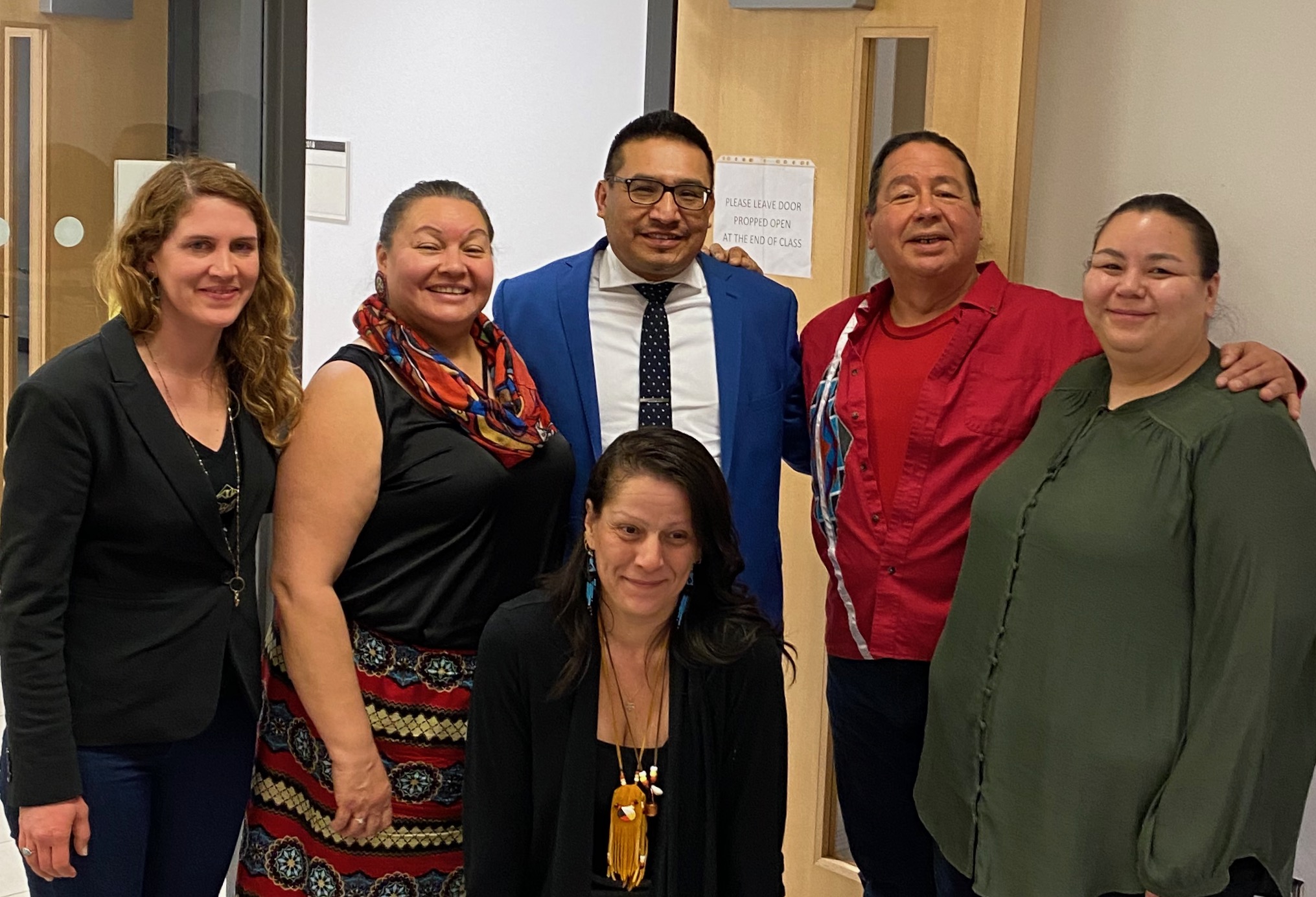 MPP Sol Mamakwa with Dr. Ellen Field and Educators at an Ontario School