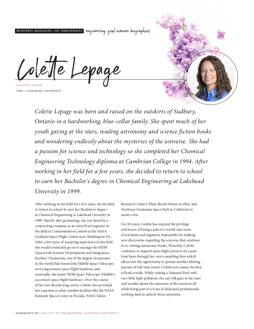 image of story about Colette Lepage