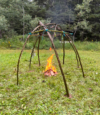 A traditional fire