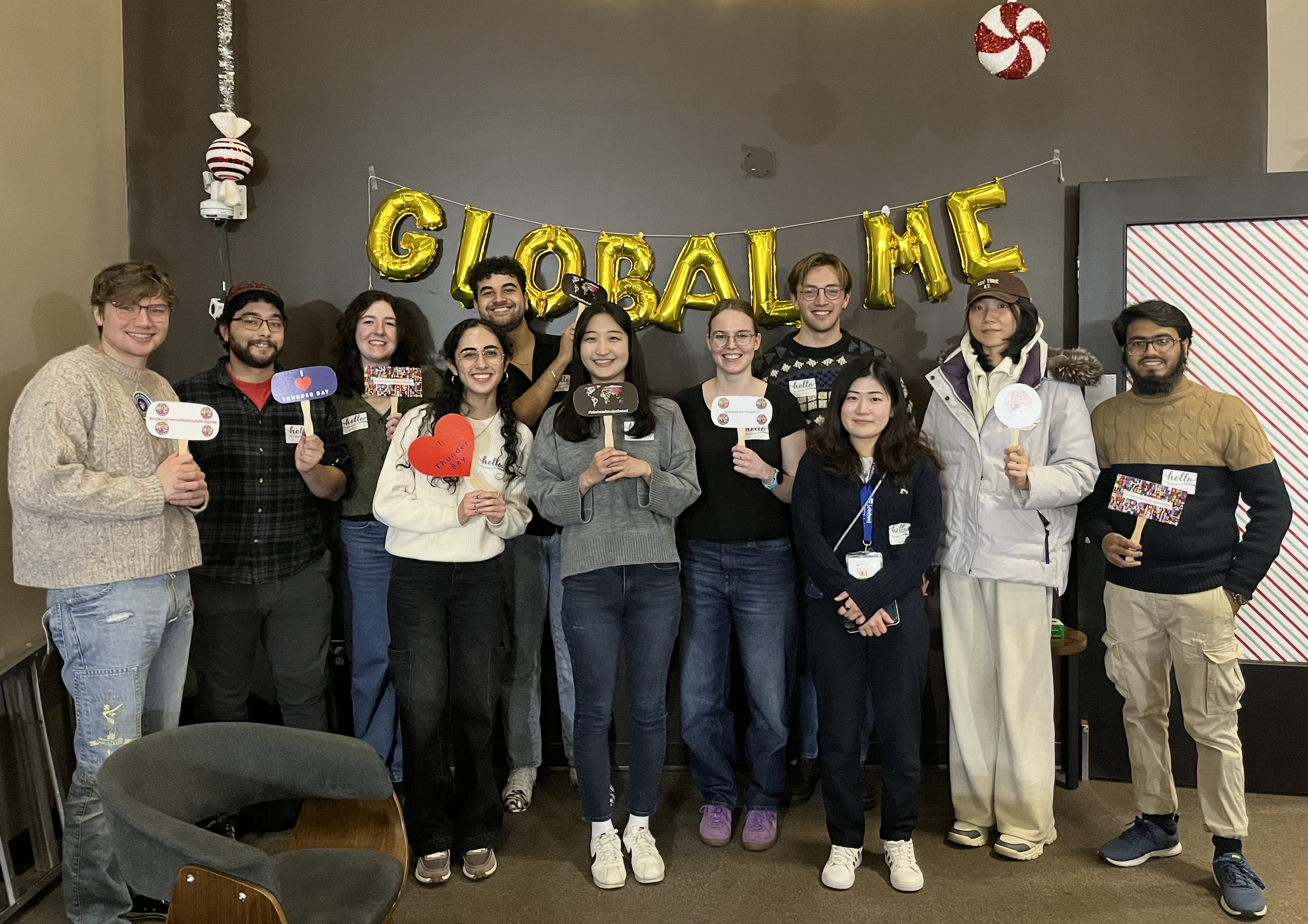 Global ME students pose for a picture at the Global ME Fair event.