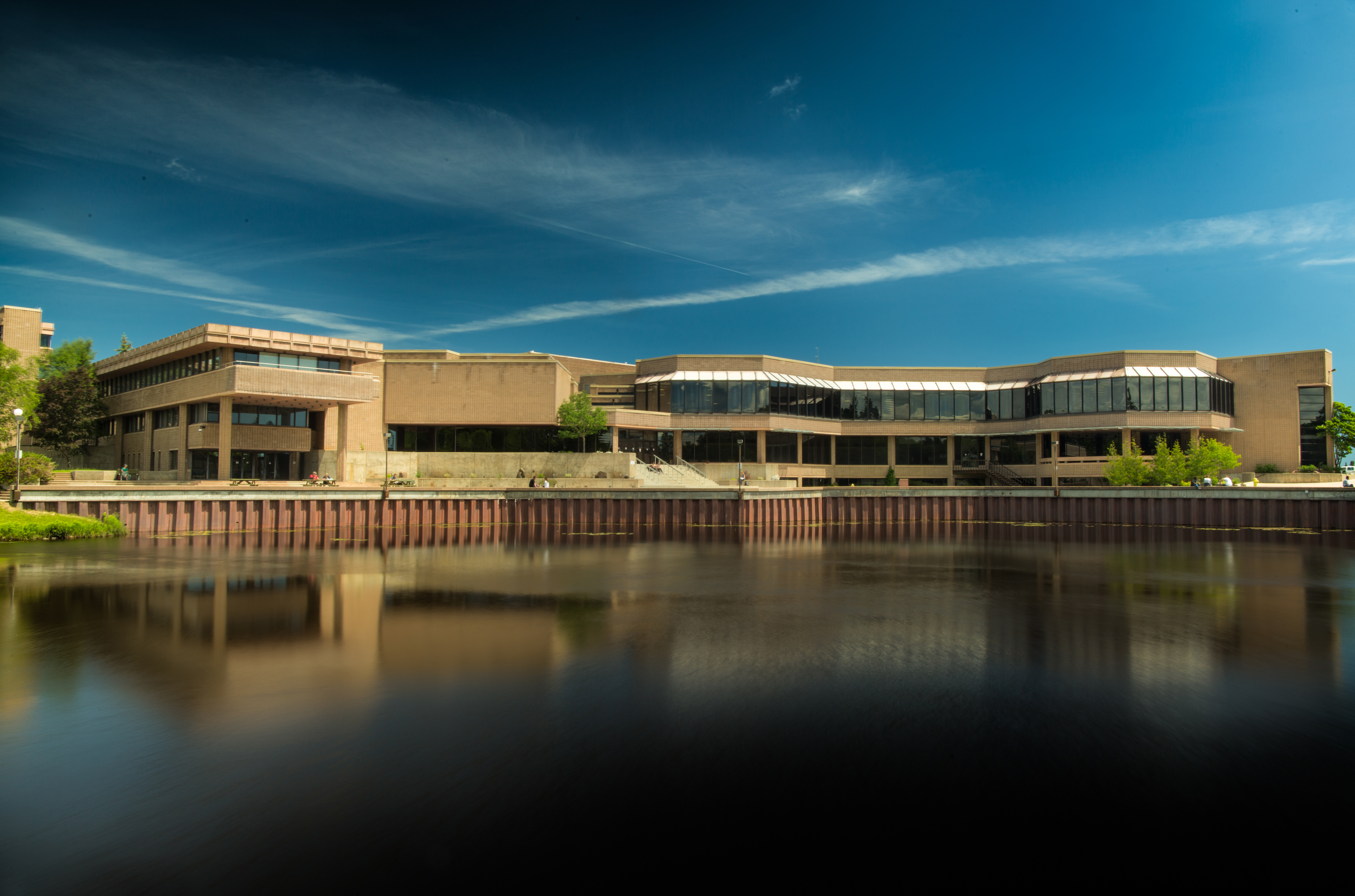 University Centre Building University Centre building and Lake Tamblyn with blue skies