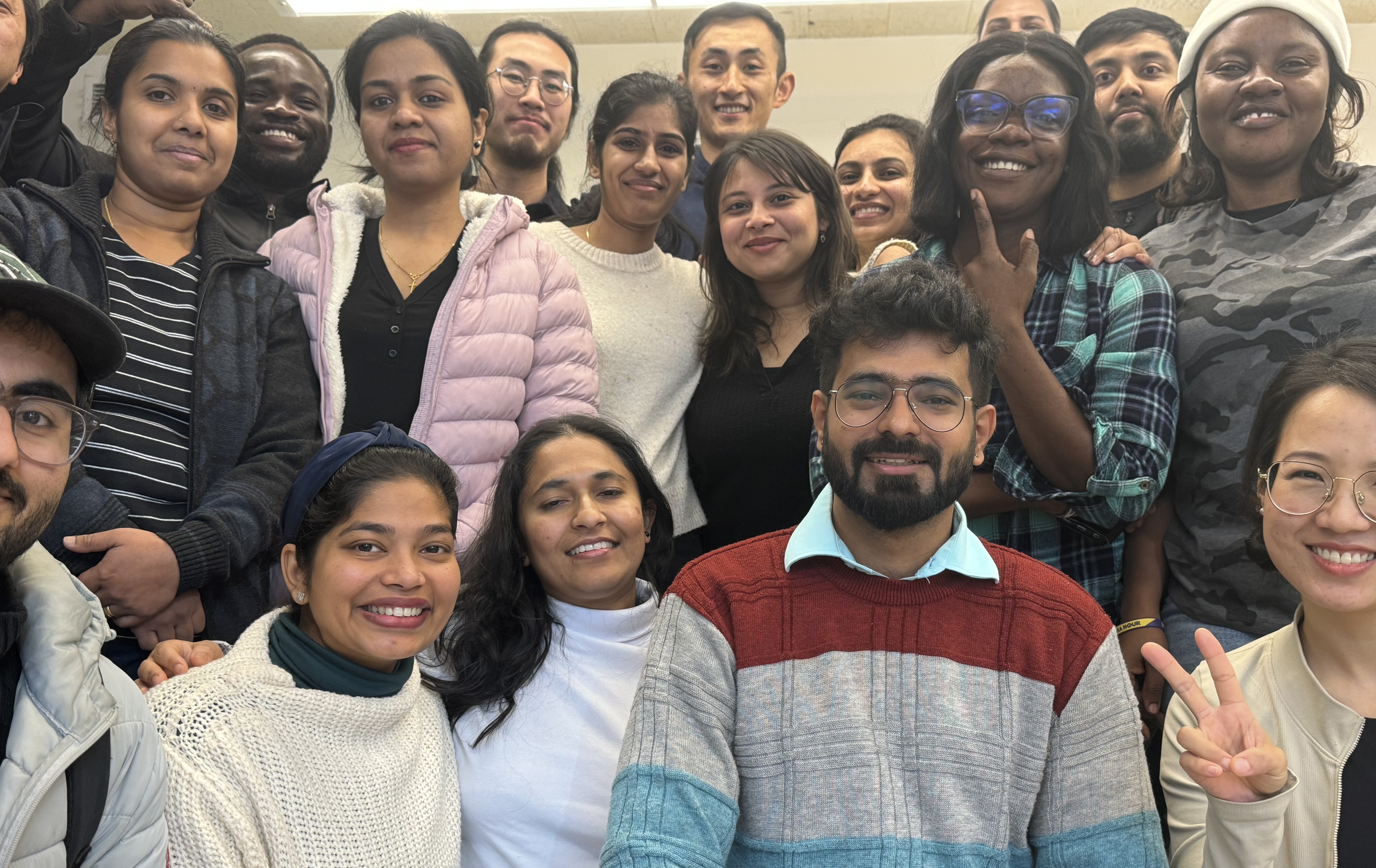 Mohit Dudeja and his Activism in Education students pose for a group photo