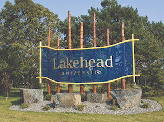 Lakehead University sign