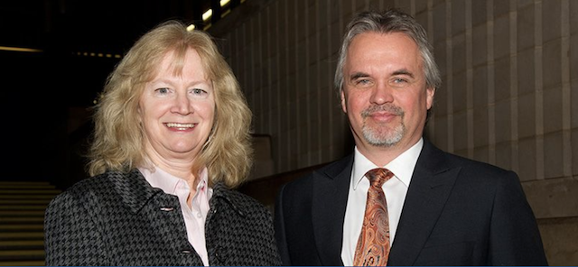 Thunder Bay HMM Project Manager Kathryn Bemben (left) and Dean of Engineering David Barnett (right).