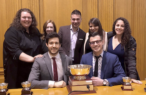 Justis and Justin and their teammates with the Sopinka Cup