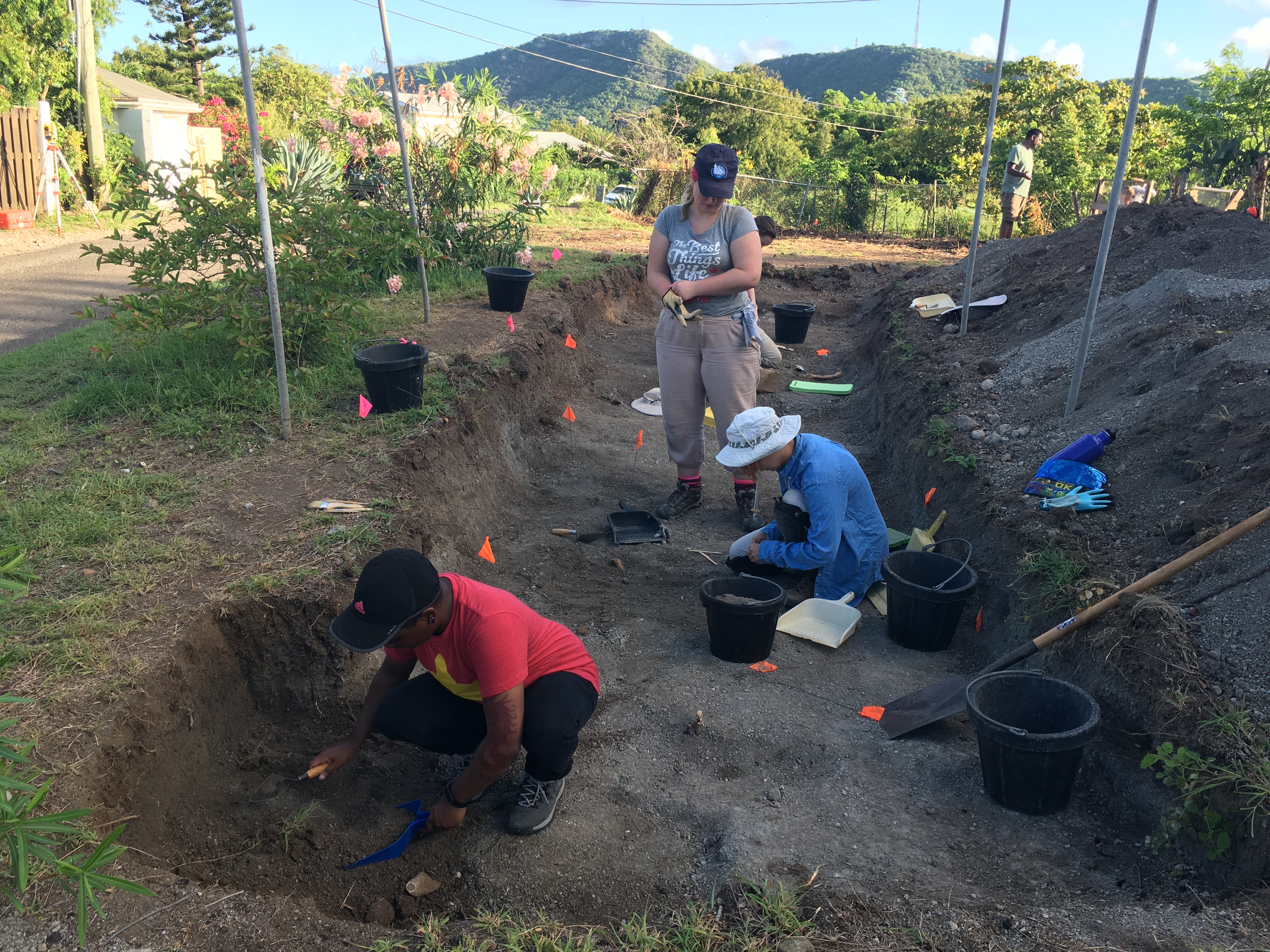 Excavations at the Royal Navy Cemetery Dig in Antigua