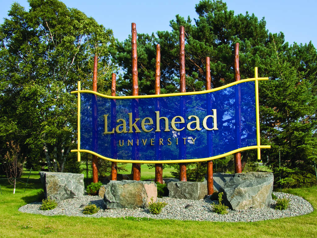 Lakehead University sign