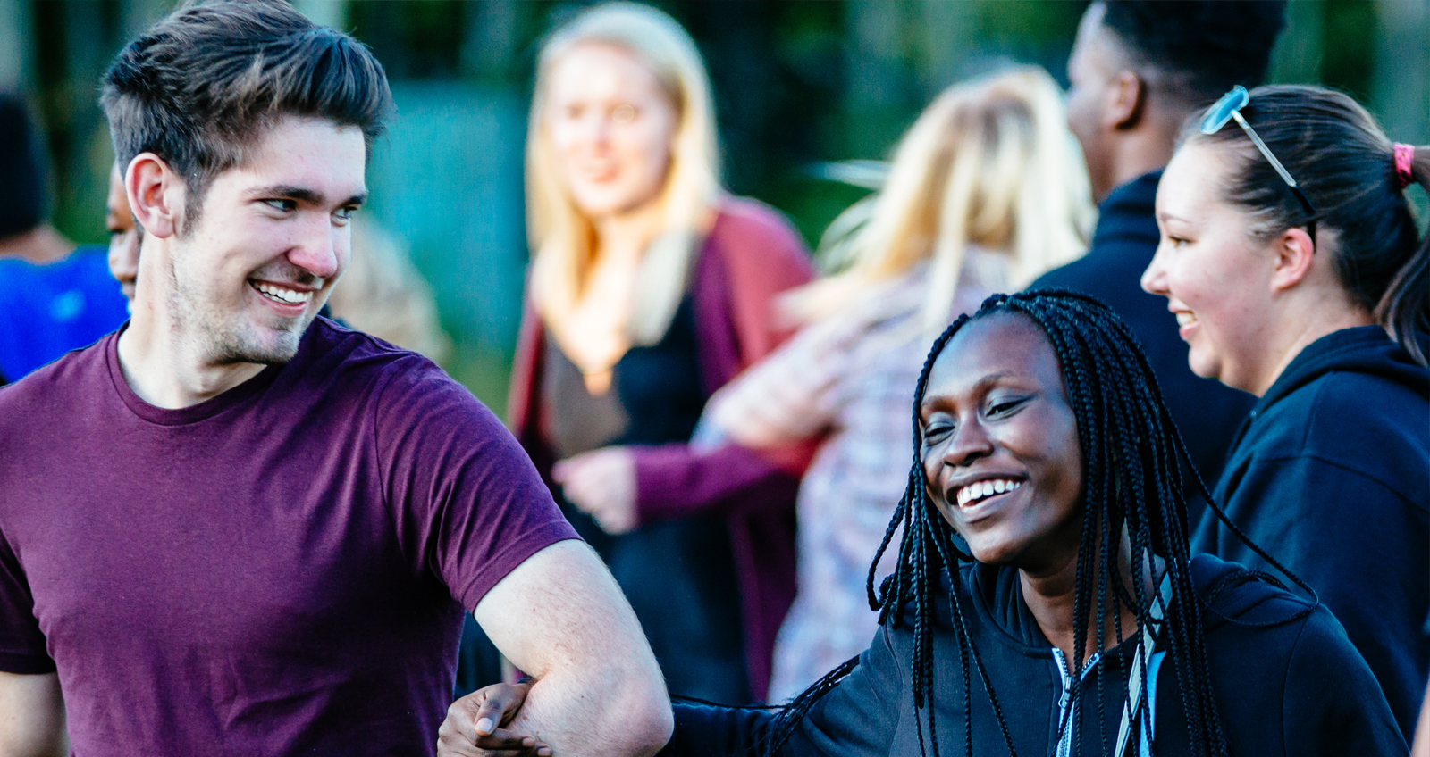 Students enjoying a residence event