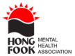 Logo for the Hong Fook Mental Health Asoociation, Shows a red sun rising