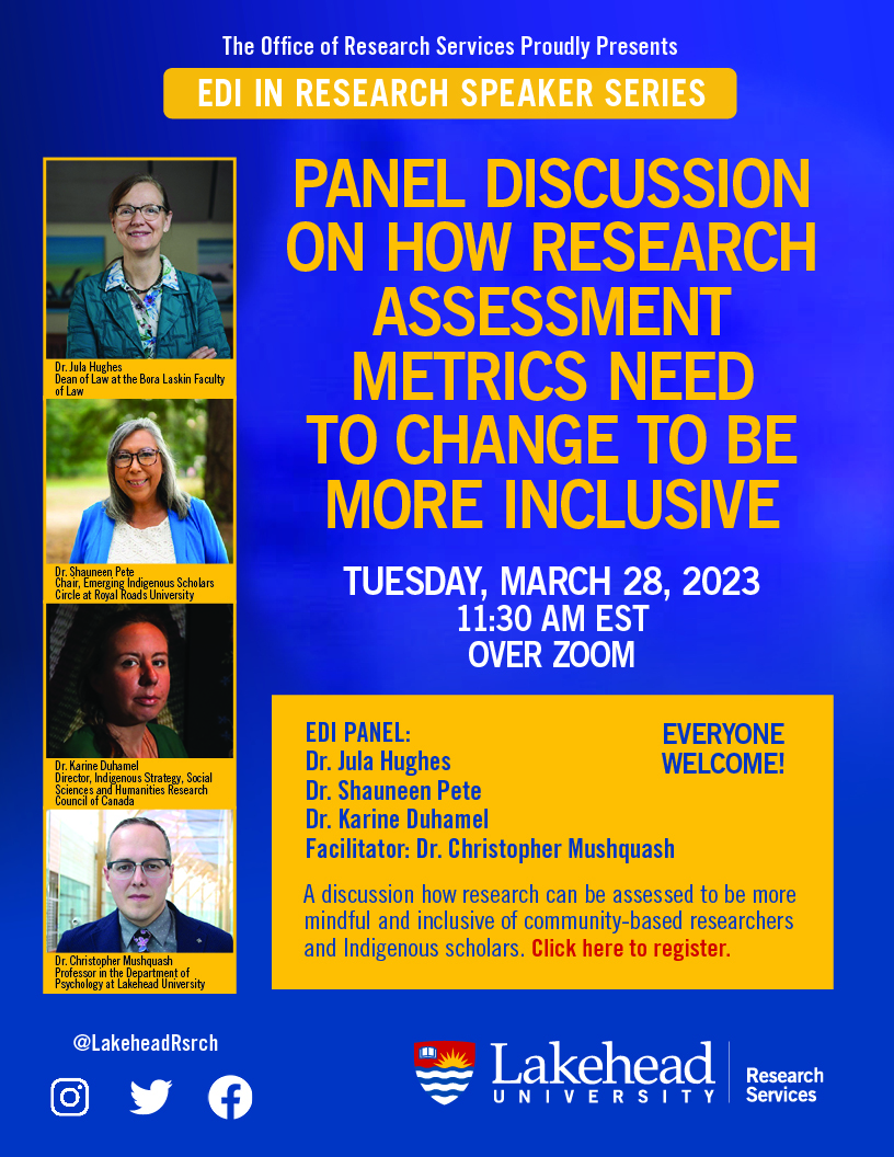 EDI in Research Panel Discussion Poster