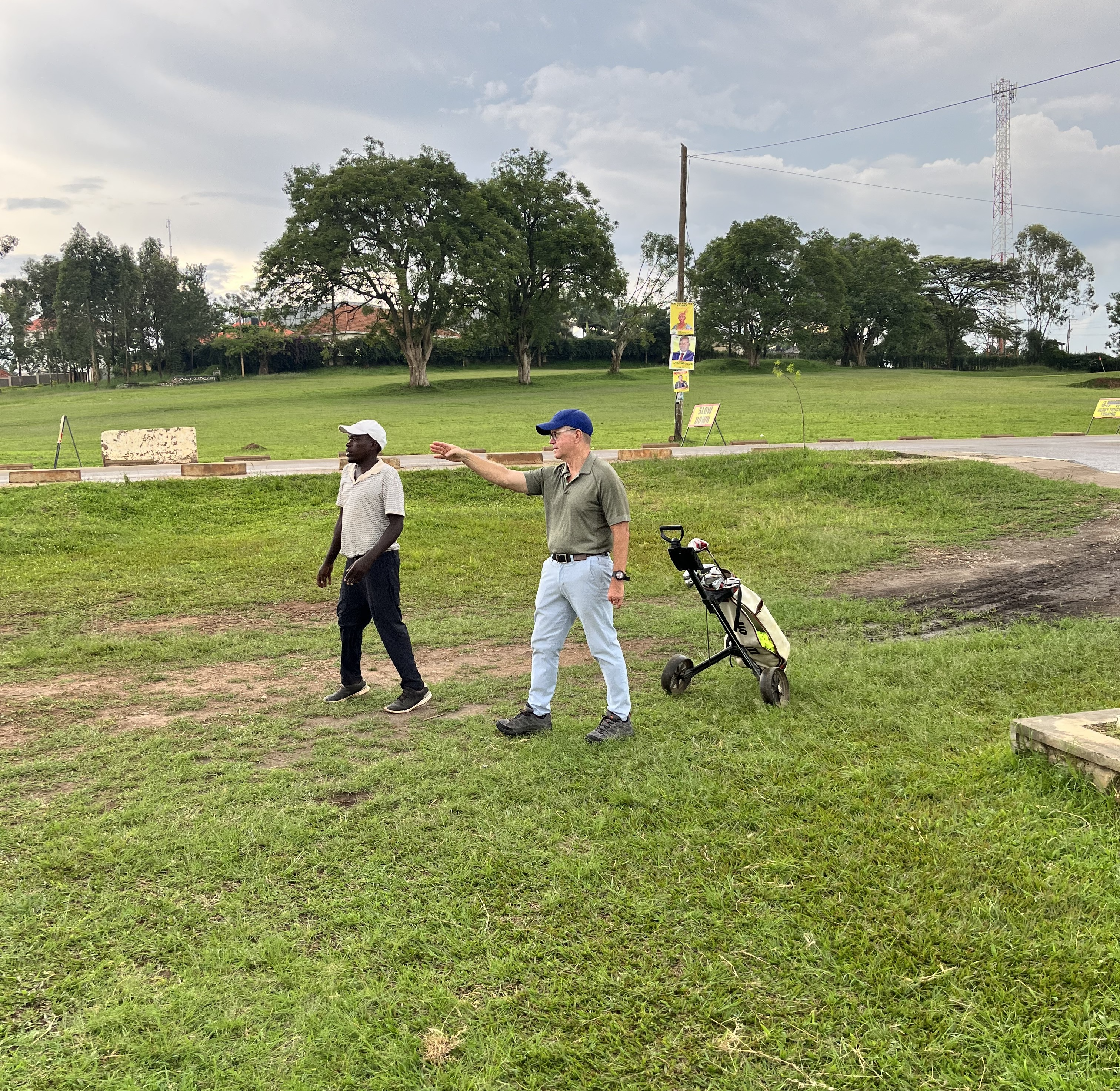 Dr. Andrew P. Dean golfs in Uganda