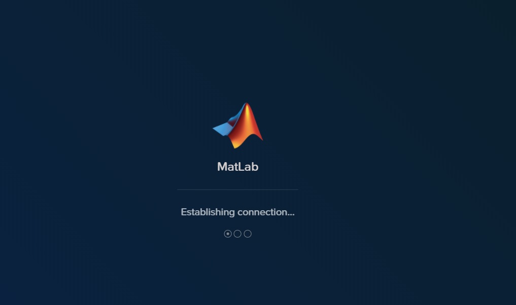 screenshot of the MatLab loading screen