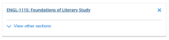 A screenshot of a course with no section selected