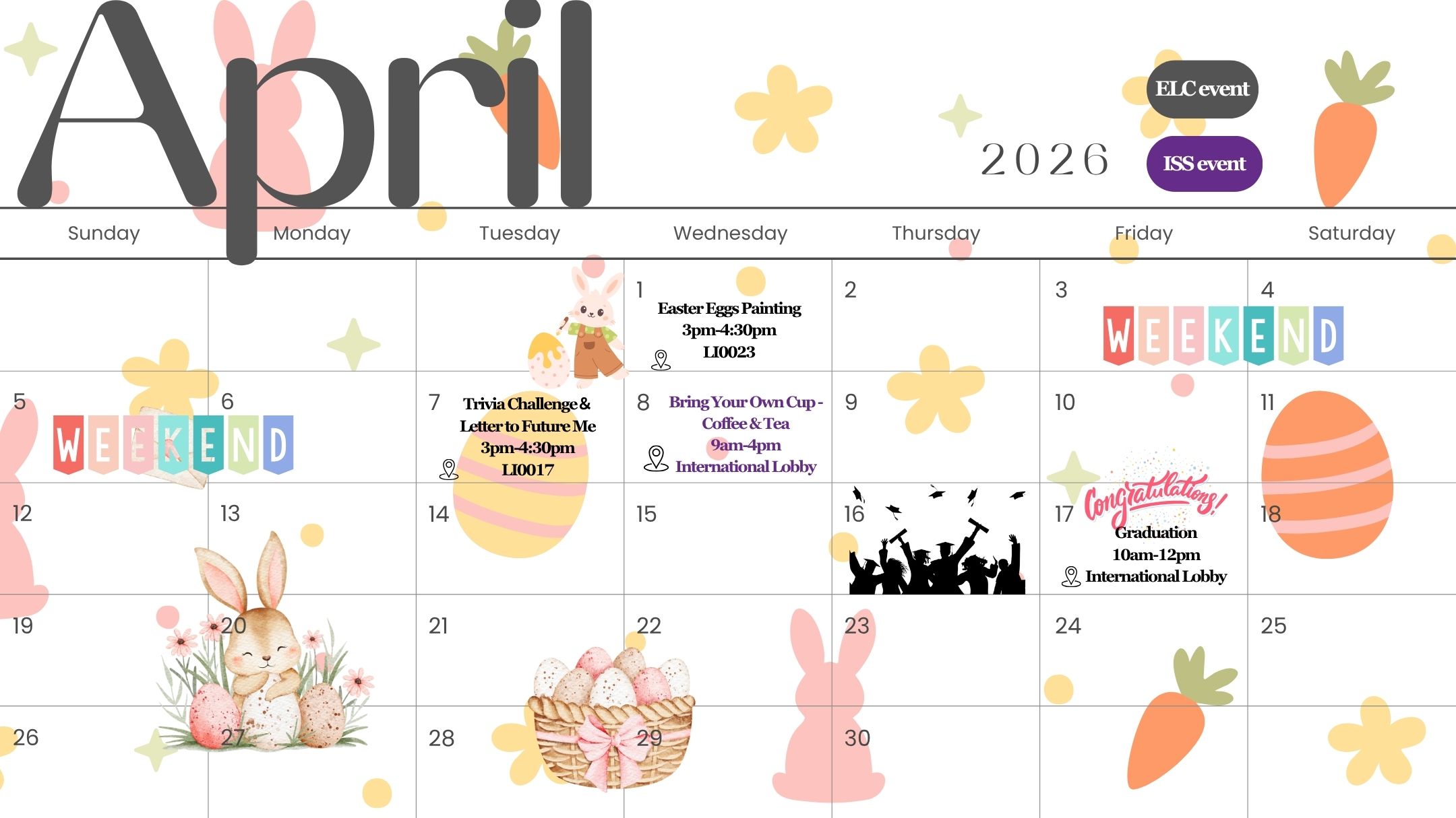 April Calendar 2026