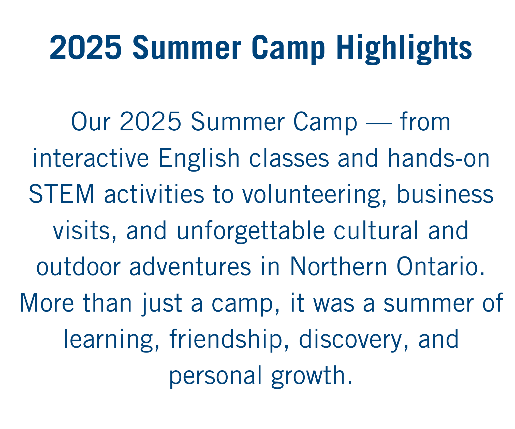 2025 summer camp highlights