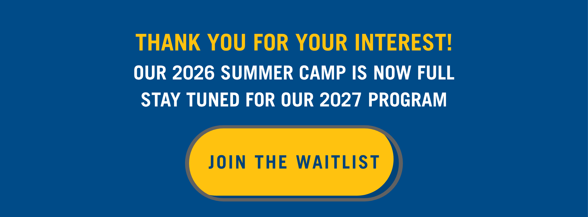 Join our 2027 waitlist