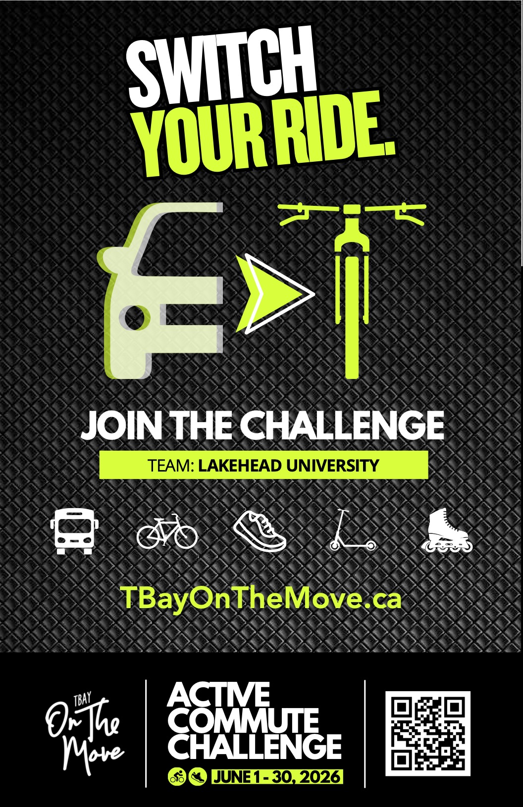 Switch your ride. Active commute challenge.