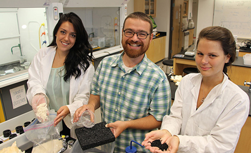 Kayla Snyder, Brooke Marion, and Chris Murray in Lab