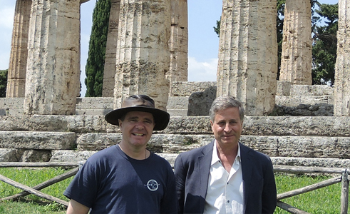 Dr. Carney Matheson & Dr. Tim Kaiser at Paestum Ruins