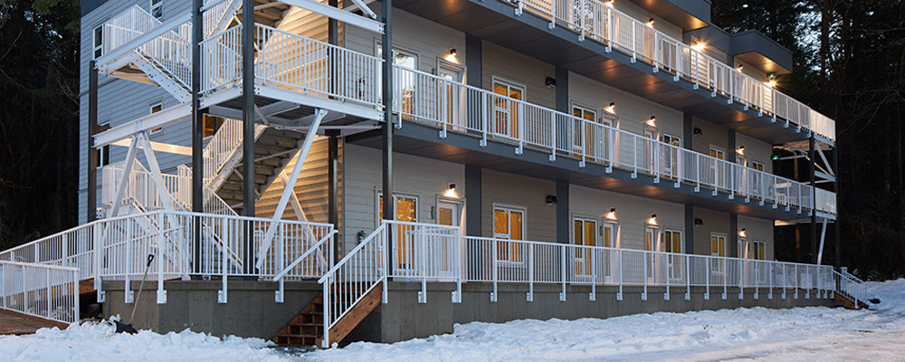 An example of affordable modular housing that Tristen would like to bring to Northern Indigenous communities