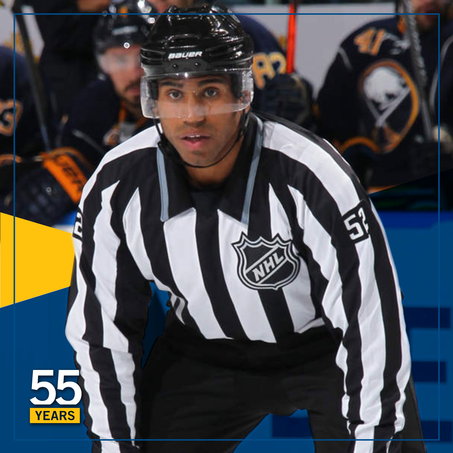 Shandor Alphonso works as a linesman with the NHL