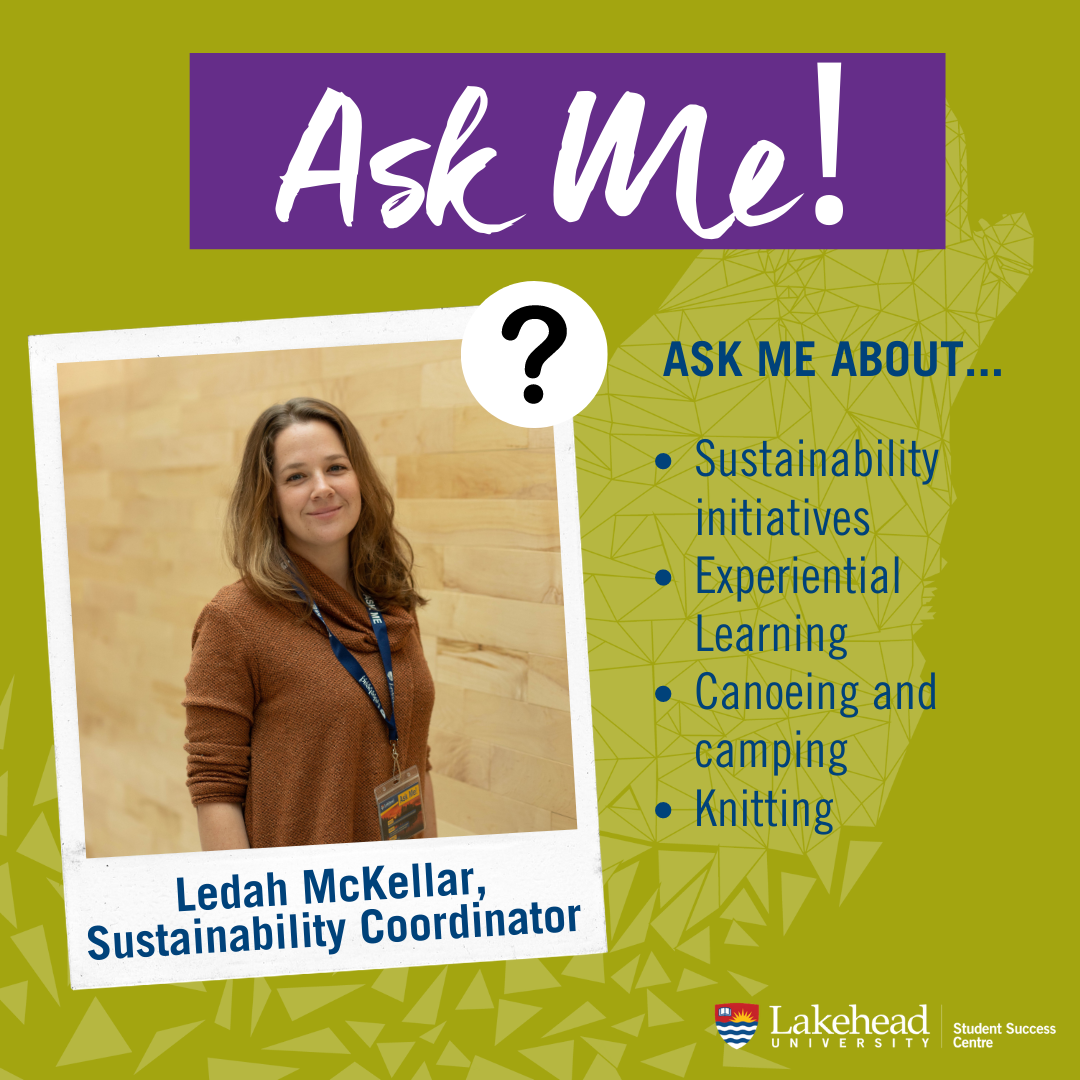 Ask me about sustainability poster