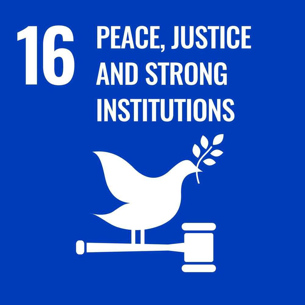 SDG 16 Peace, Justice, and Strong Institutions