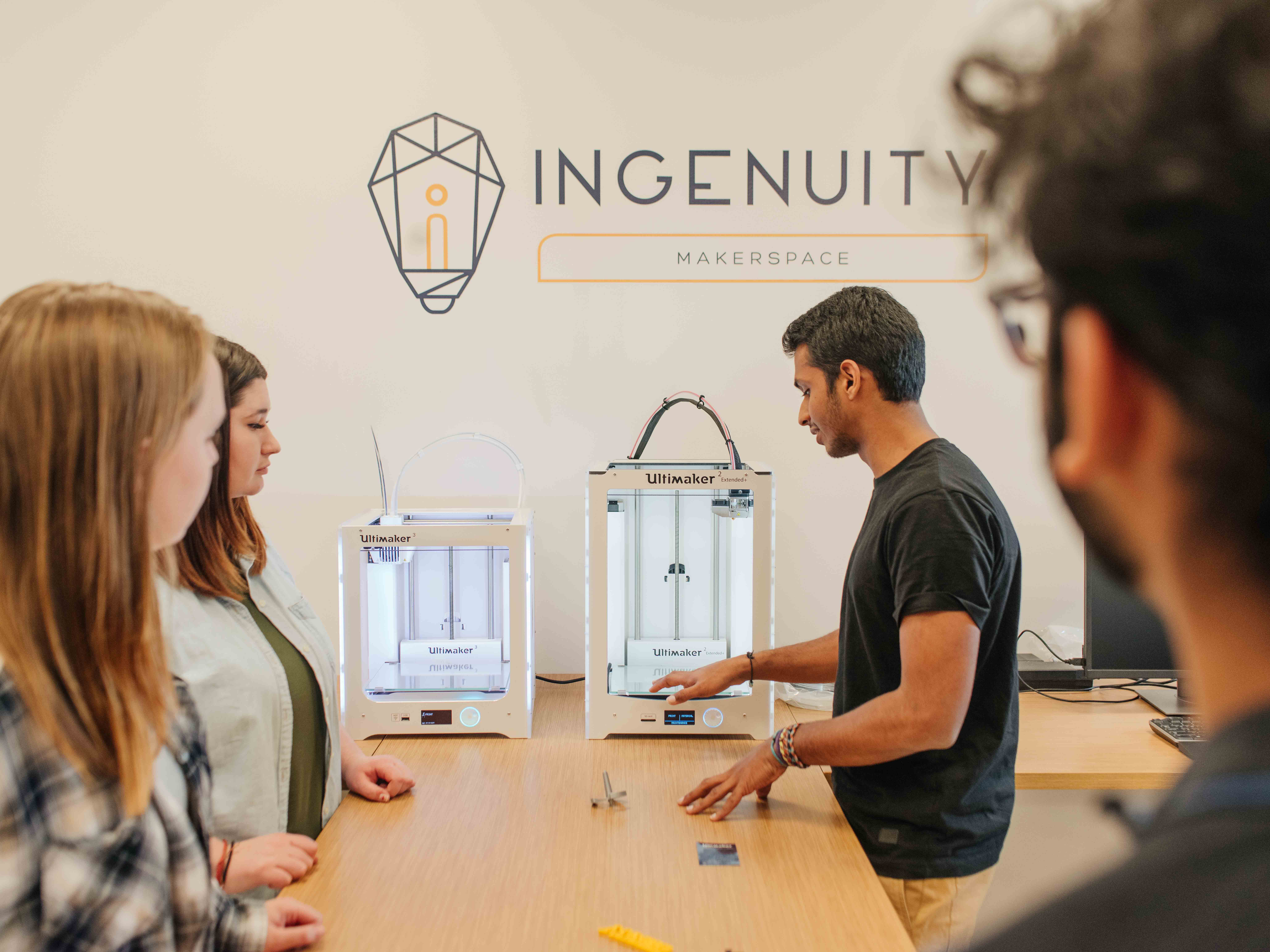 Students Interacting in Ingenuity Community Space