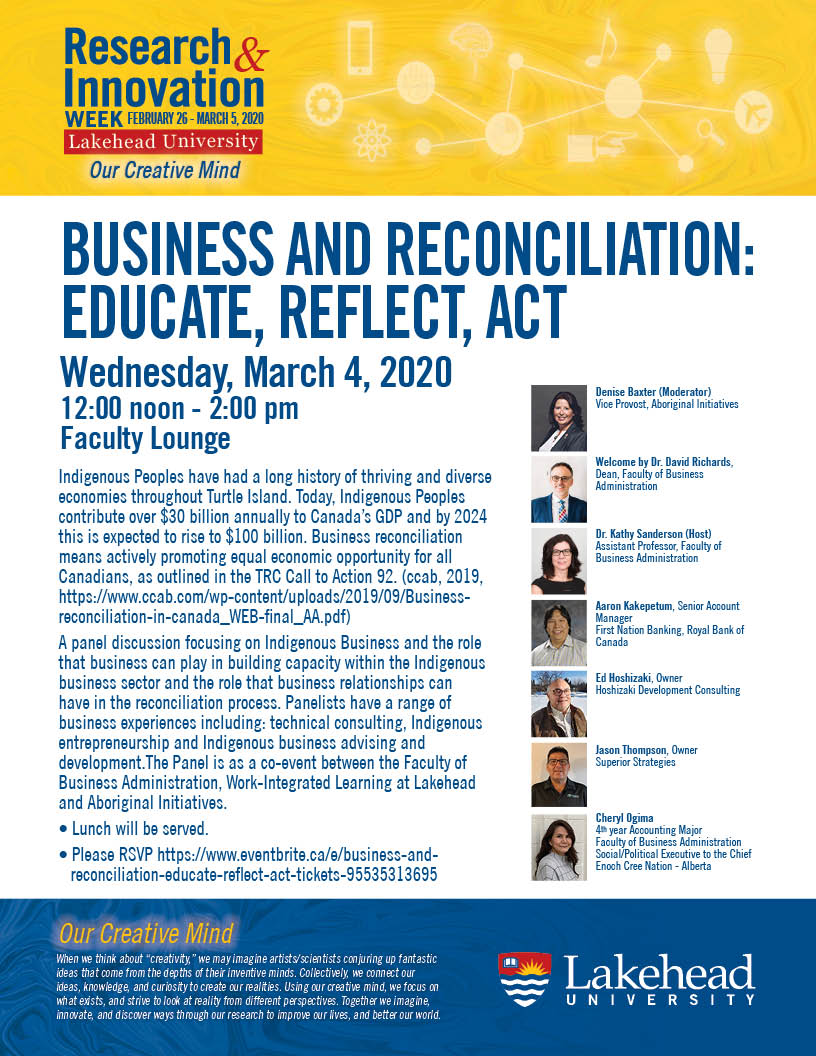 Business and Reconciliation Poster