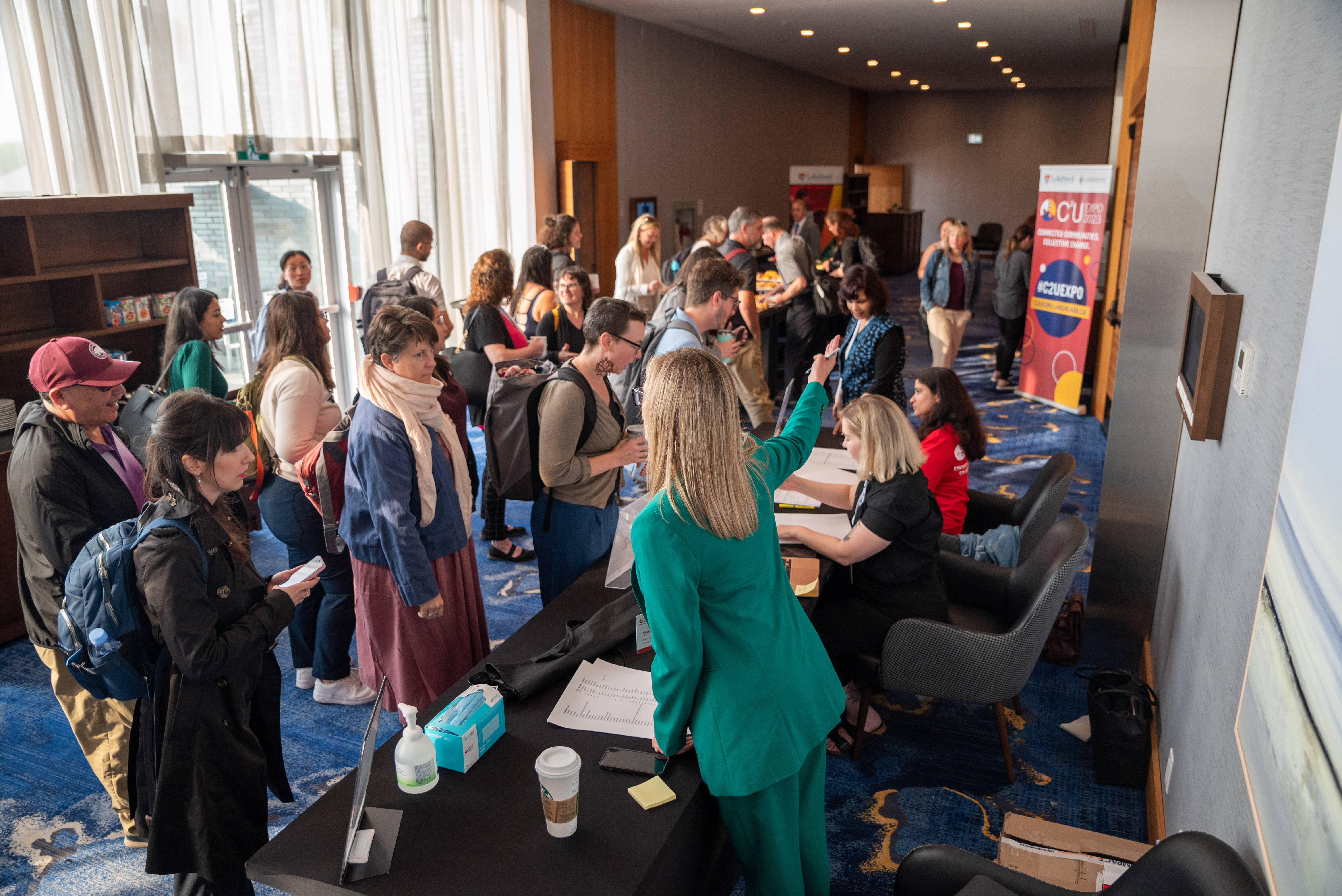 Photo of Registration Table at C2U Expo 2023