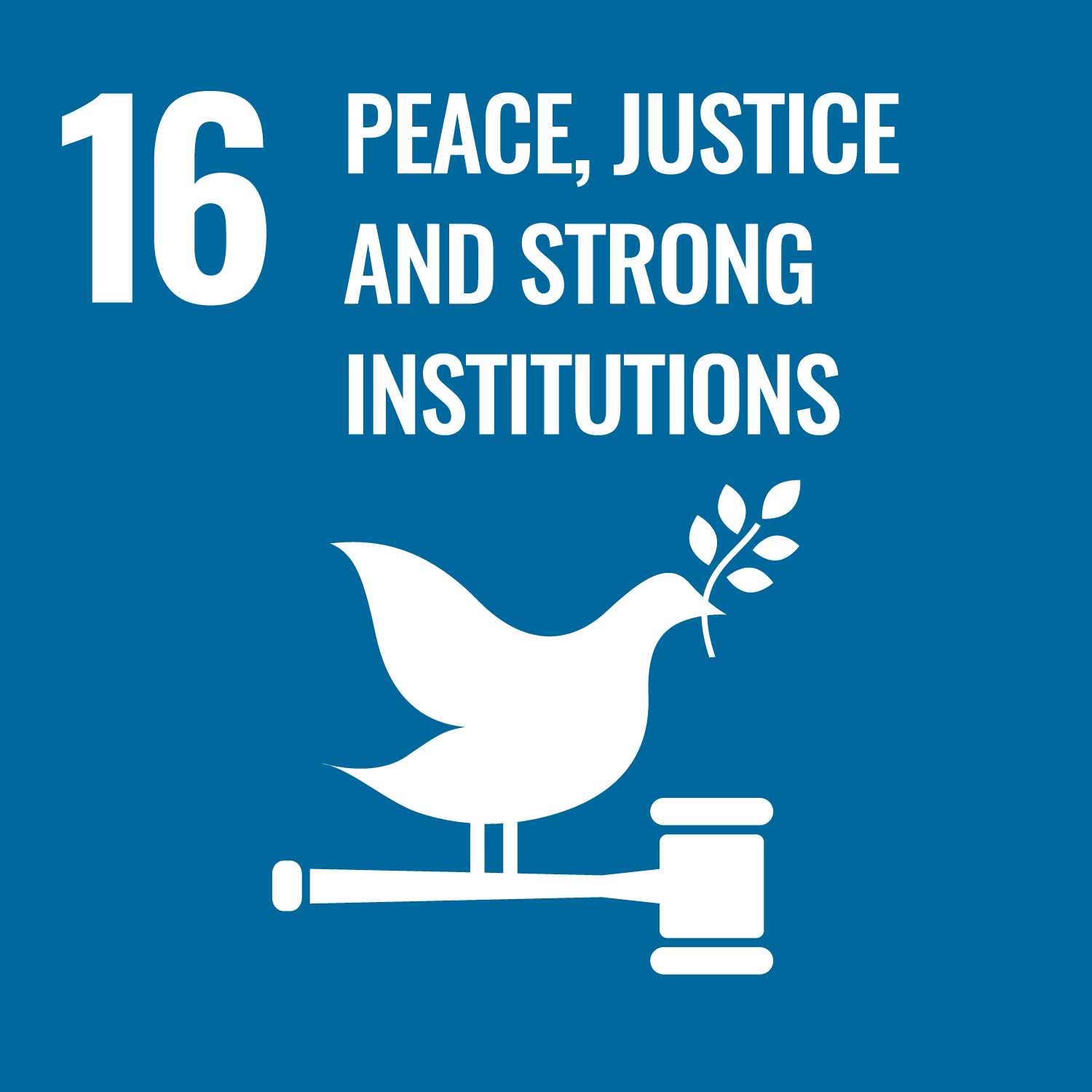 UN Sustainable Development Goal 16 - Peace and Justice Strong Institutions