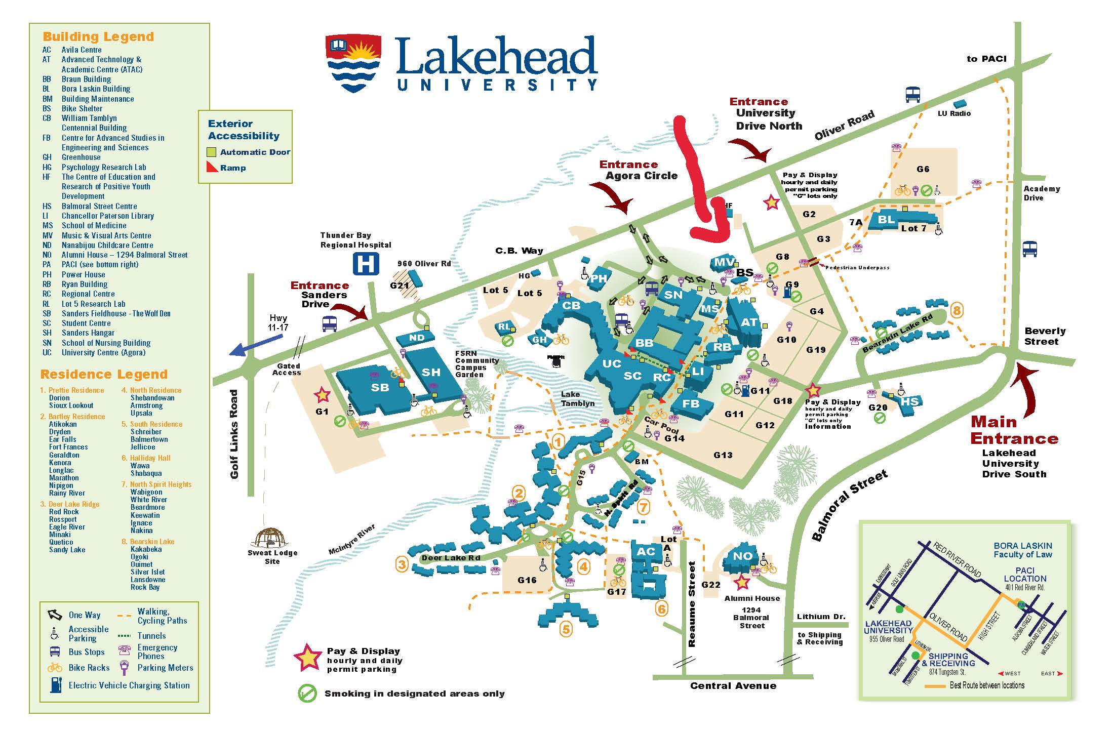 Lakehead University Campus Map