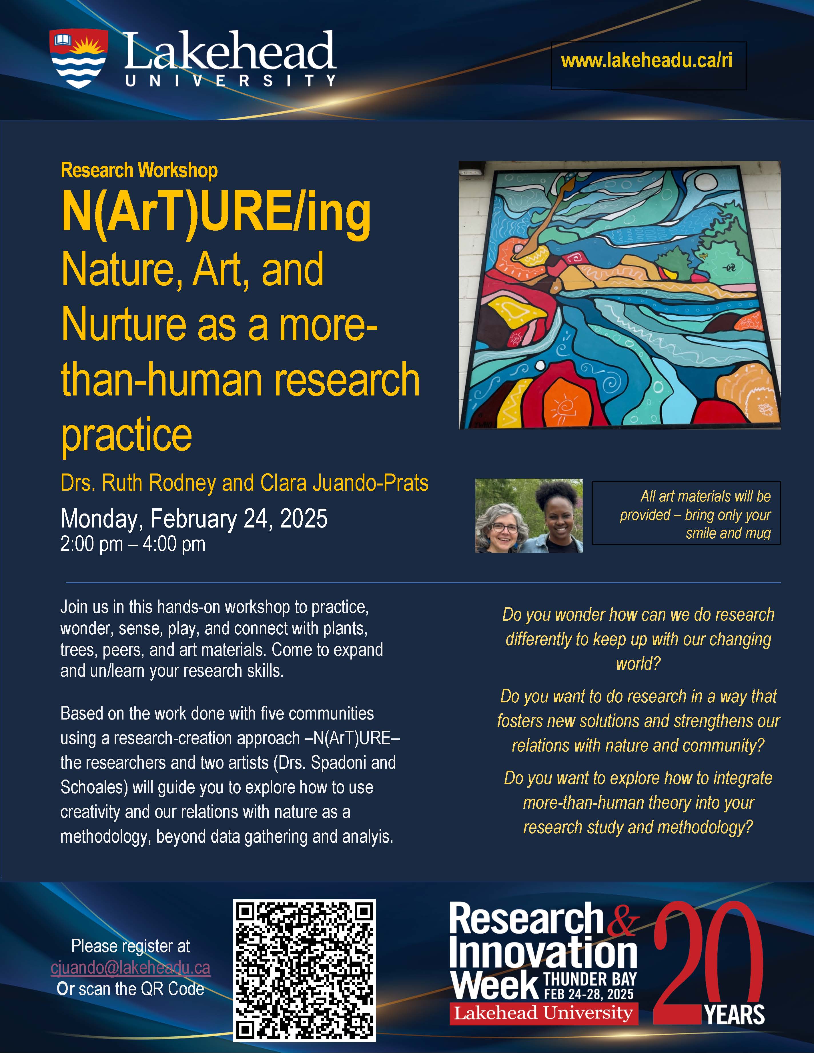 Poster for N(ArT)URE/ing Workshop Poster for N(ArT)URE/ing Workshop