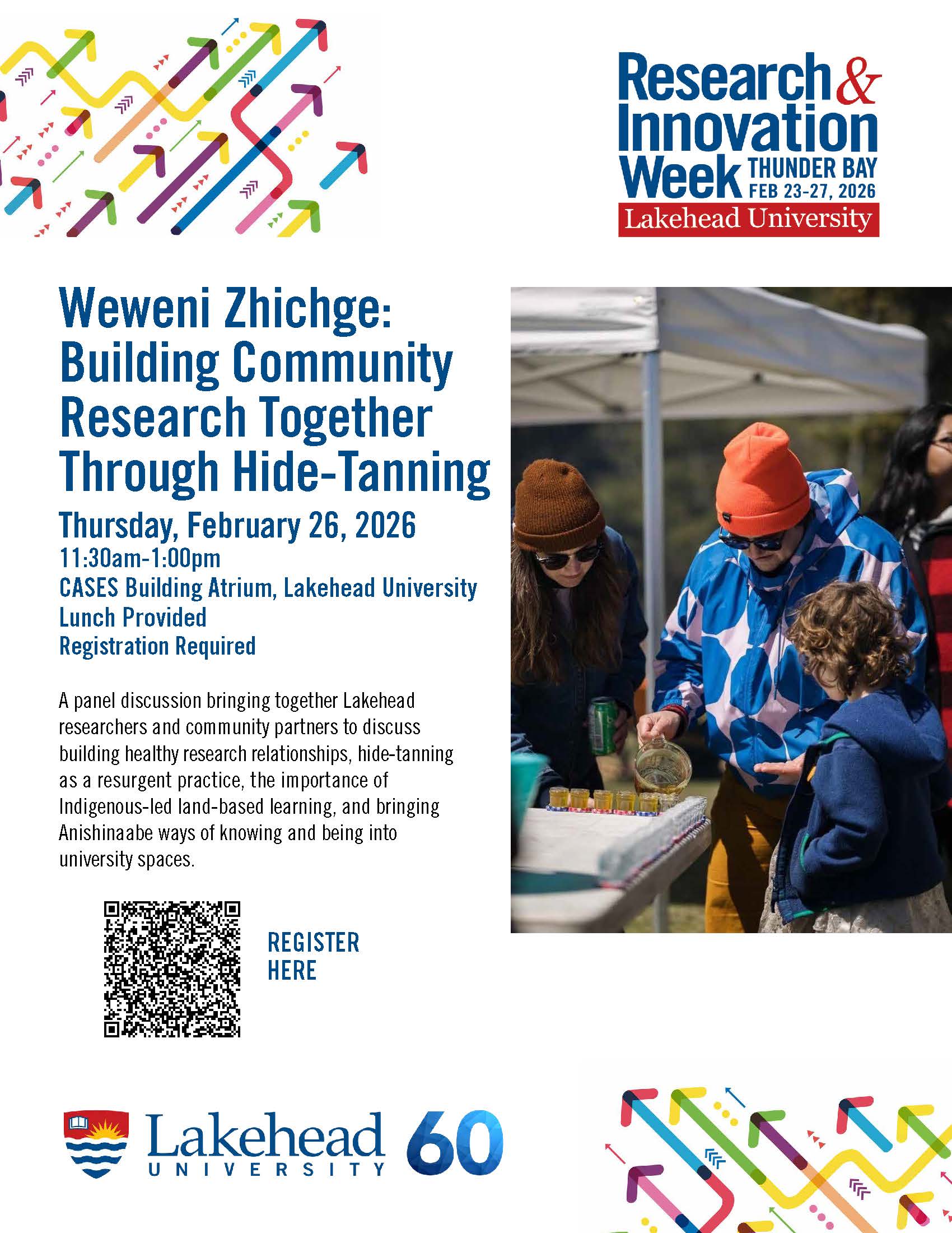 Event Poster: Weweni Zhichge: Building Community Research Together Through Hide-Tanning