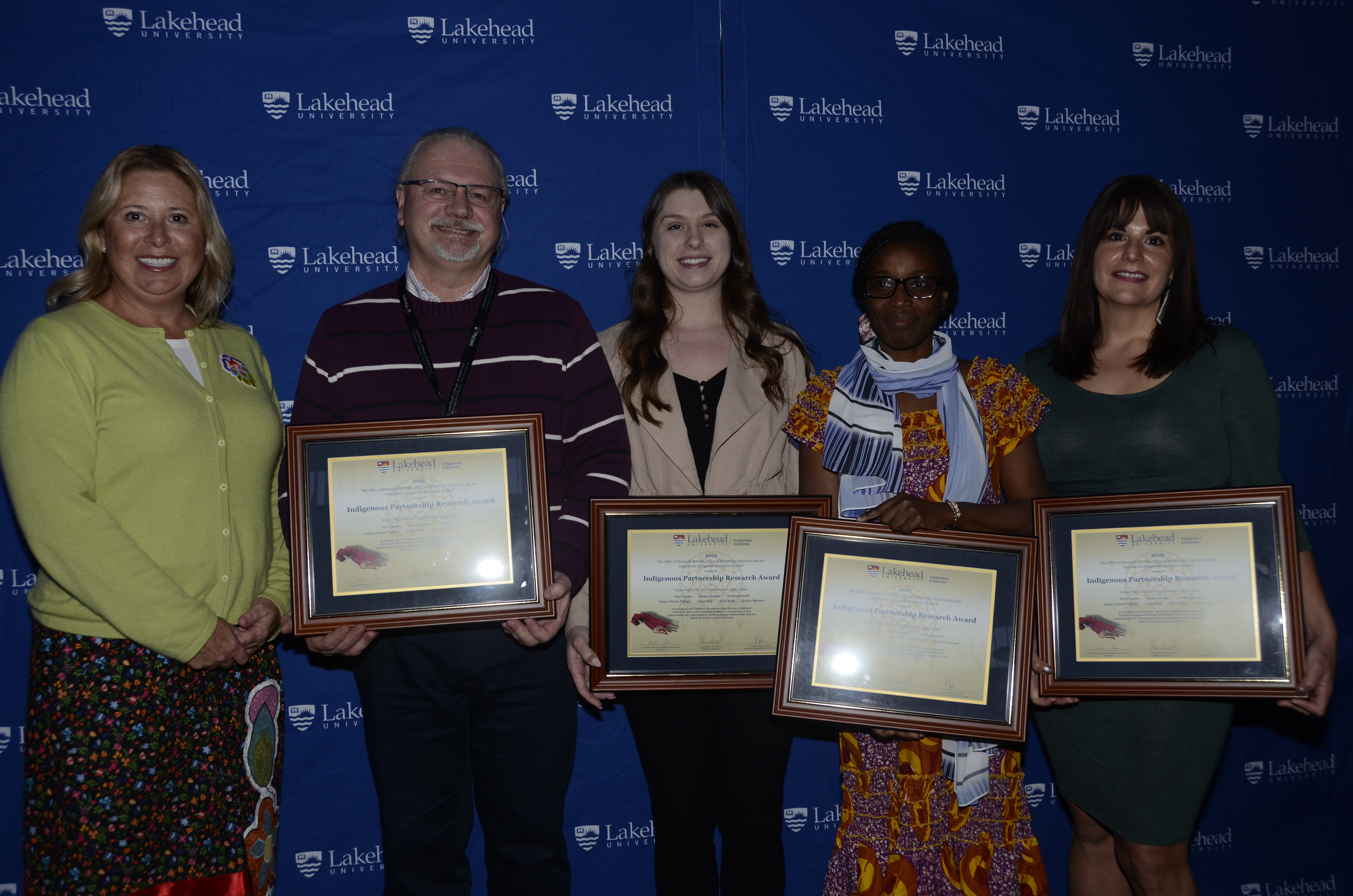 Photo of Indigenous Partnership Research Award winners