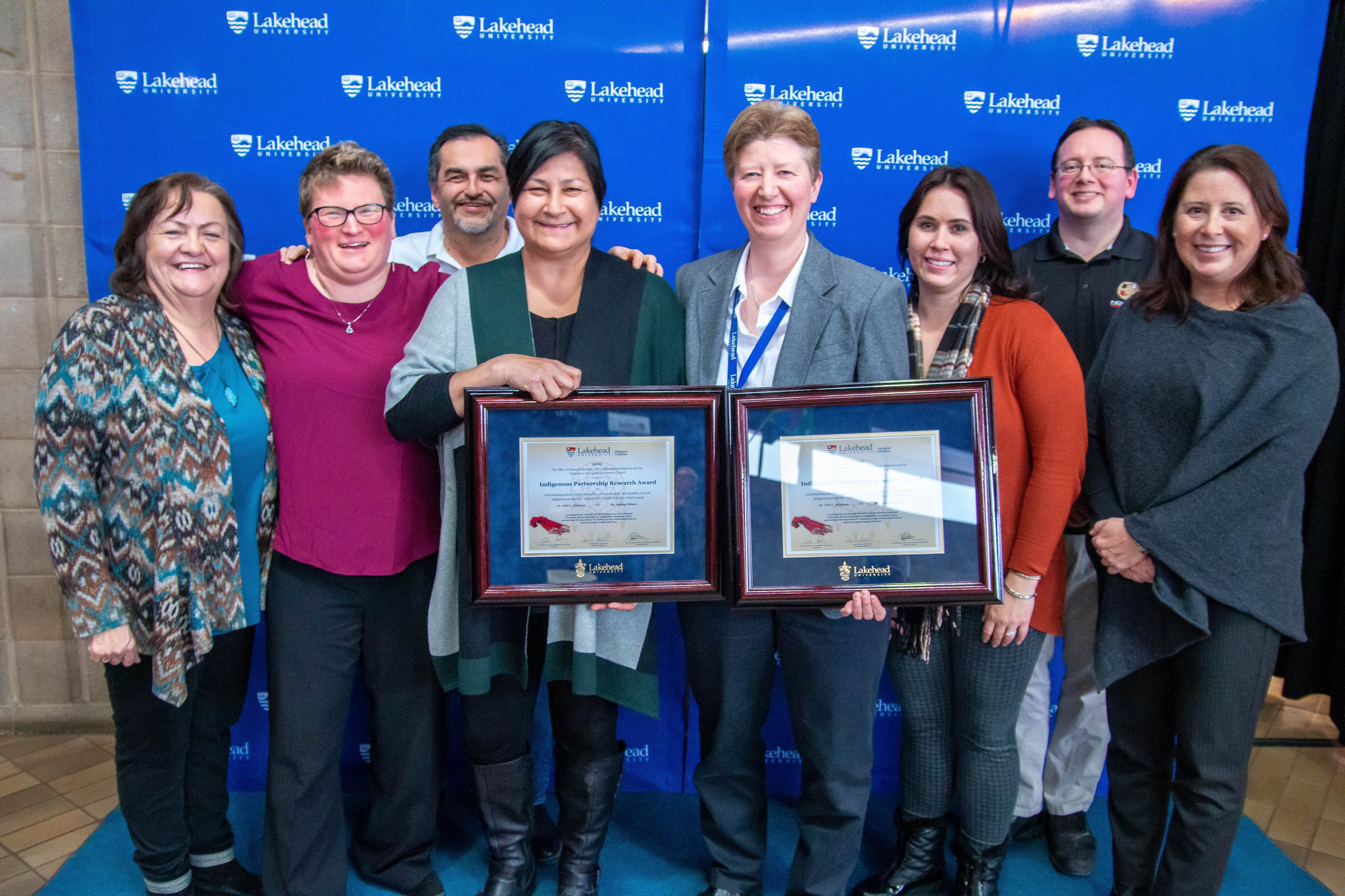 2020 Indigenous Partnership Research Award Winners at Awards Ceremony