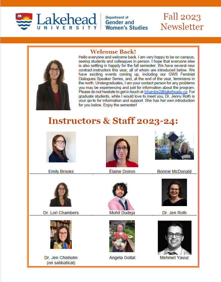 GWS preview of newsletter, image of first page