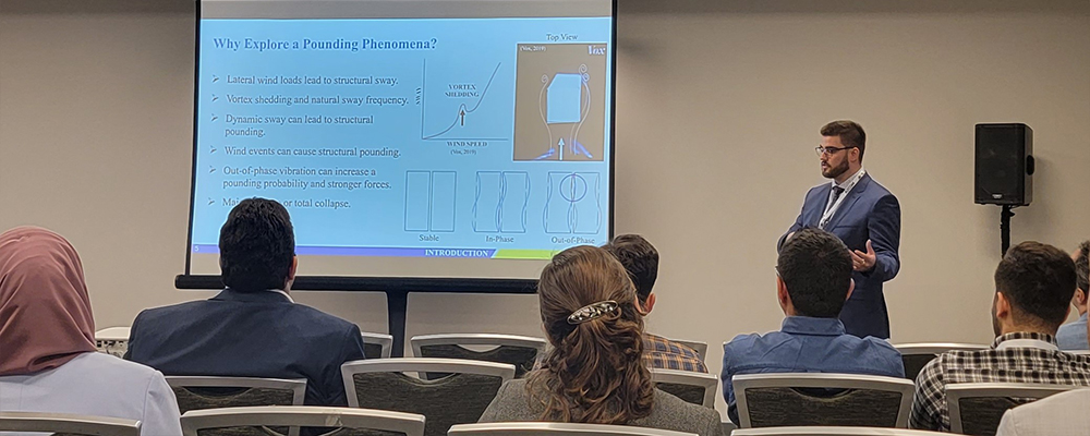 Tristen giving a presentation