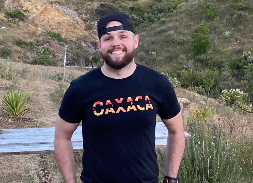 Wade standing outside