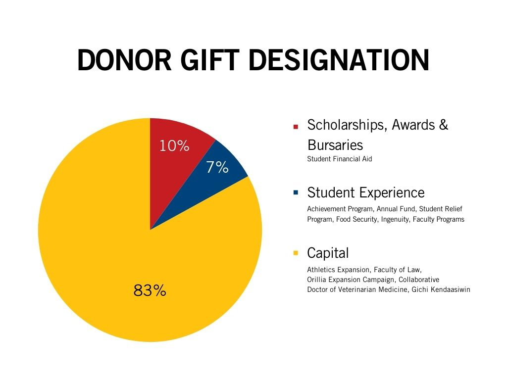 Donor gift pie chart