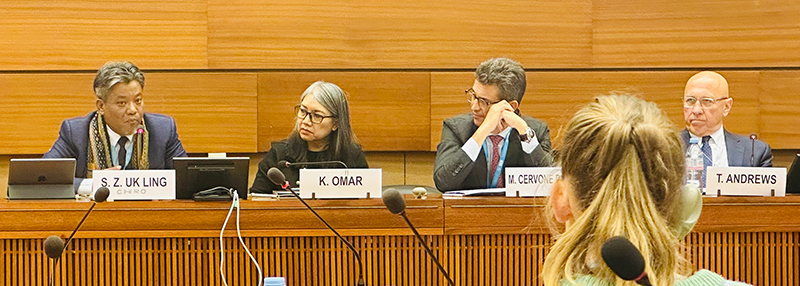 Za Uk Ling speaks at the united nations