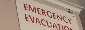 emergency sign on wall