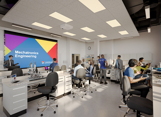 Barrie STEM Hub classroom rendering
