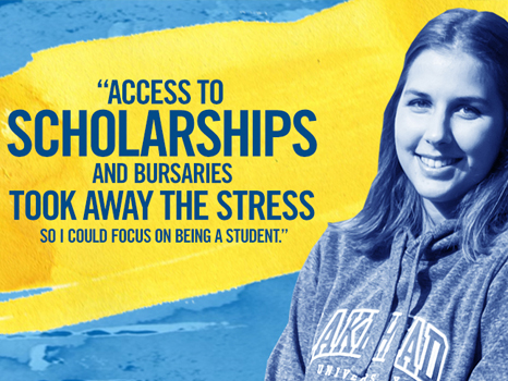 Access to scholarships and bursaries took away the stress