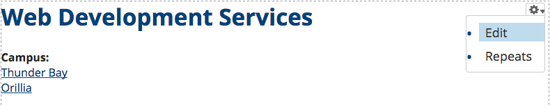 Contact Us webpage This is an image showing how to edit your web page's contact box