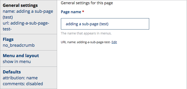 This is an image of the general settings page