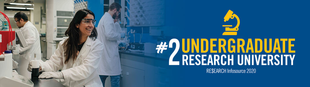 #2 Undergraduate research university Re$earch Infosource 2020